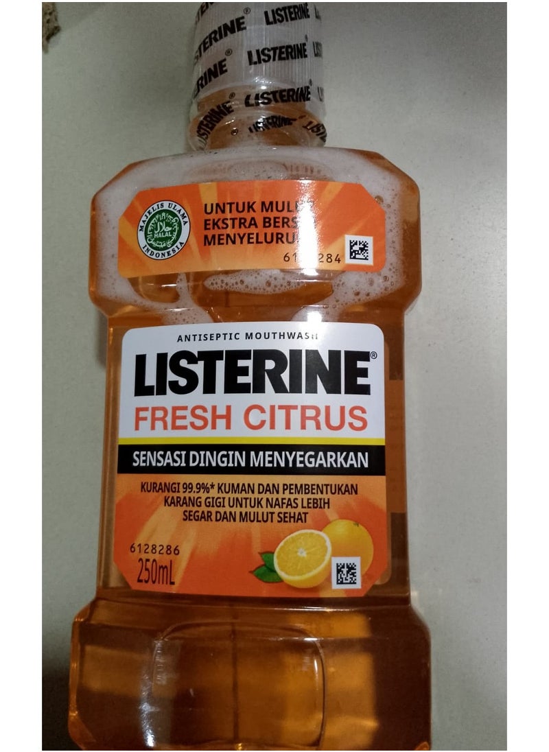 Listerine Listerine Fresh Citrus Antiseptic Mouthwash ,250 ml 