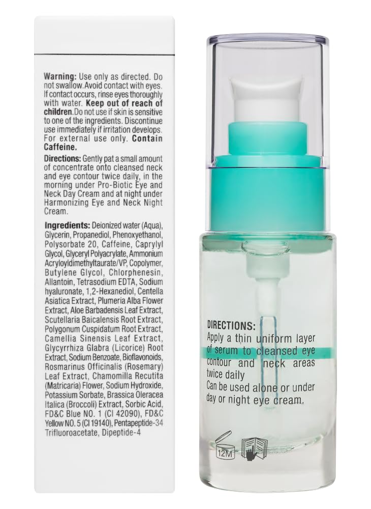 -CHRISTINA- Unstress Eye and Neck Concentrate Hydrating Peptide Serum for Face | Soothing Relief and Softening Effect | Face Serum Balances Skin Microflora 1 fl. oz (30 ml) - Image 5