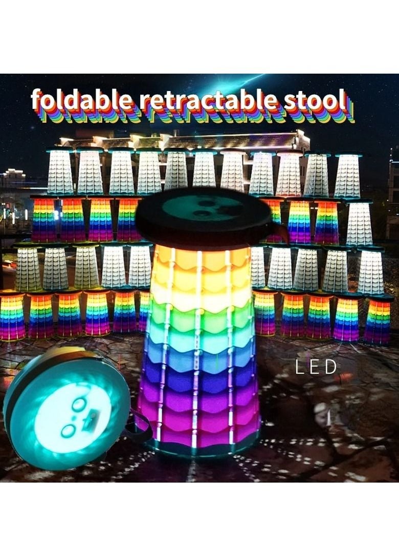 COOLBABY Portable Folding Telescopic Stool Lightweight Rainbow Chair and Outdoor Camping Fishing Beach LED Lighting Stool with Carry Bag - pzsku/Z0D0093E3C9490F5AD425Z/45/_/1693376806/6c2912c9-bf6a-4624-97b8-326a2e447cfc