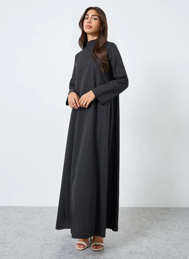 Amirah Textured High Neck Jalabiya
