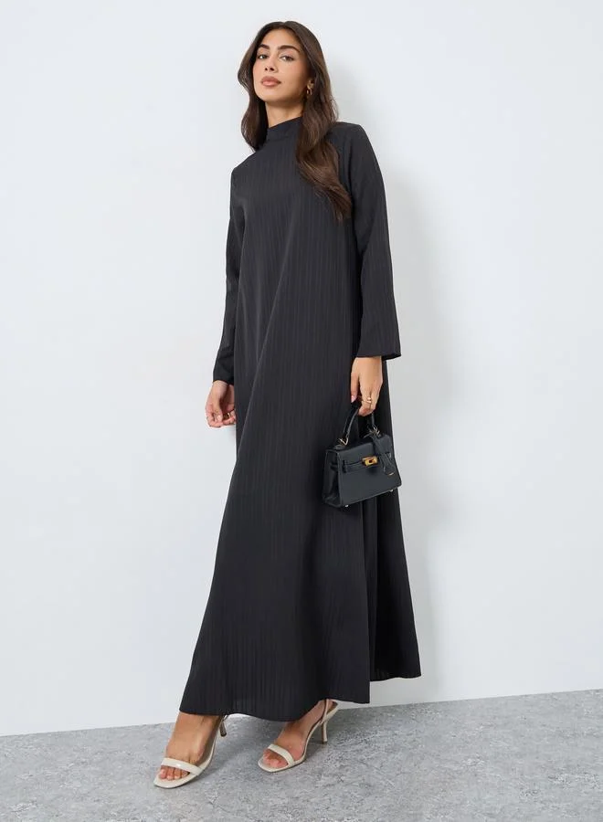 Amirah Textured High Neck Jalabiya