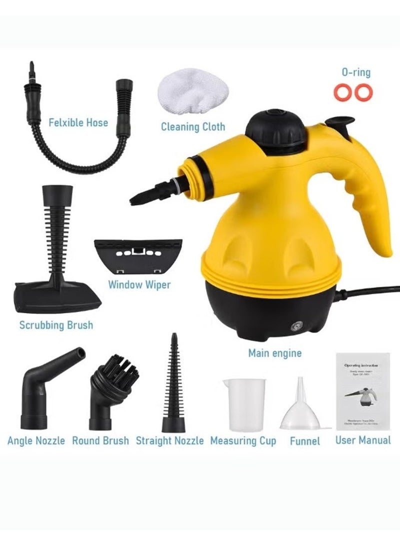 Denx Portable Handheld Steam Cleaner 1200w Multifunctional High Temperature With 9 Pieces Accessories Suitable For Kitchen Sofa Bathroom Window - Image 3