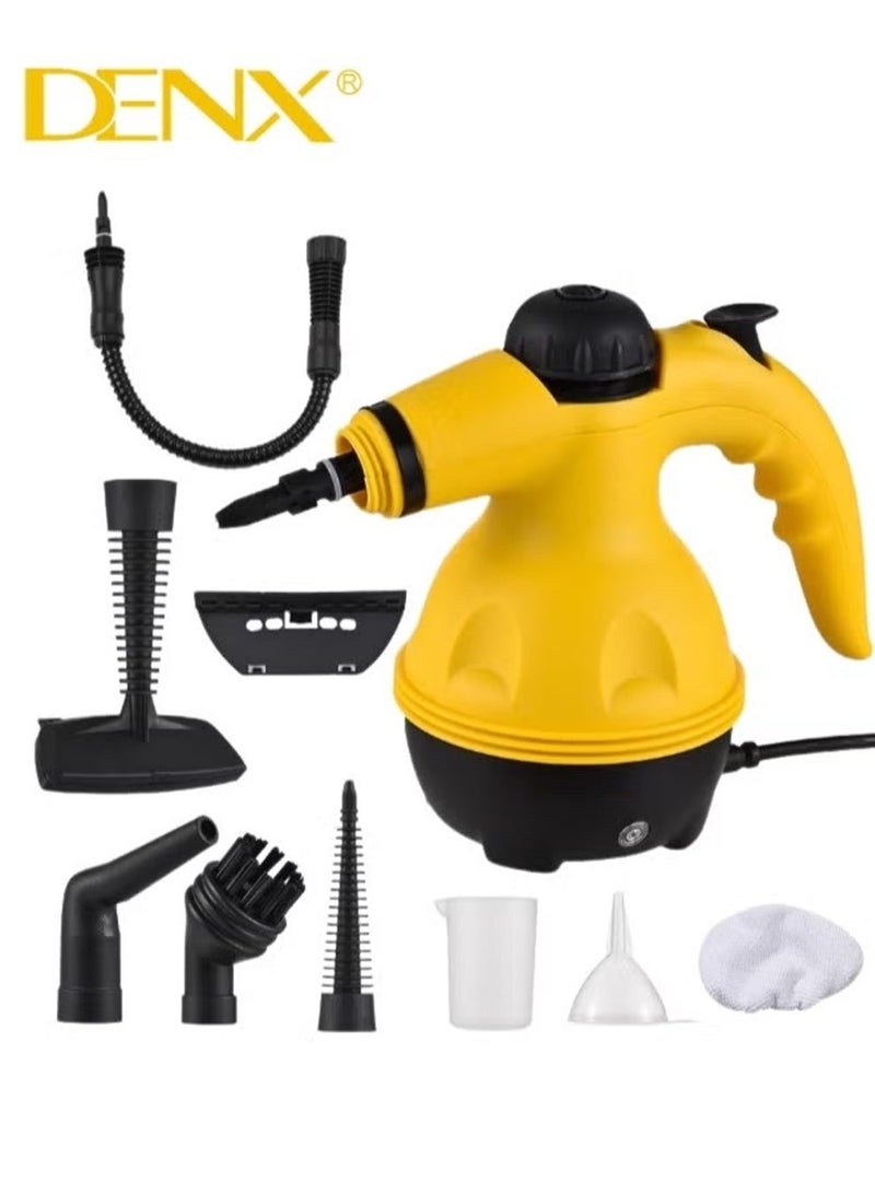 Denx Portable Handheld Steam Cleaner 1200w Multifunctional High Temperature With 9 Pieces Accessories Suitable For Kitchen Sofa Bathroom Window - Image 2