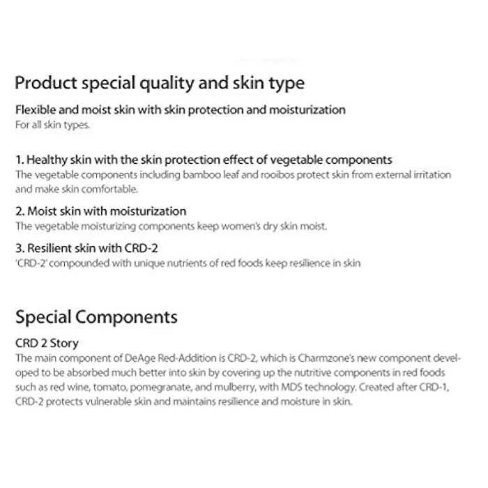 CHARMZONE DeAge Red Addition Emulsion, Korean Serum For Long Lasting Hydration, Smoothing Lines and Ultimate Nourishment (130ml/4.4 fl.oz) - Image 5