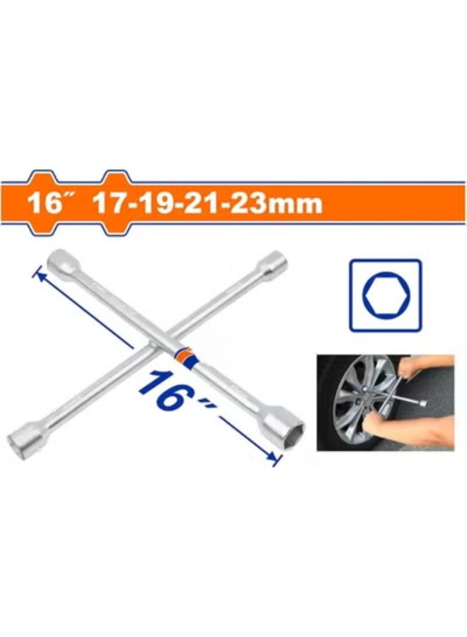 WADFU 16-Inch Carbon Steel Wheel Cross Wrench – Durable & Adjustable Tire Lug Nut Wrench - Image 1