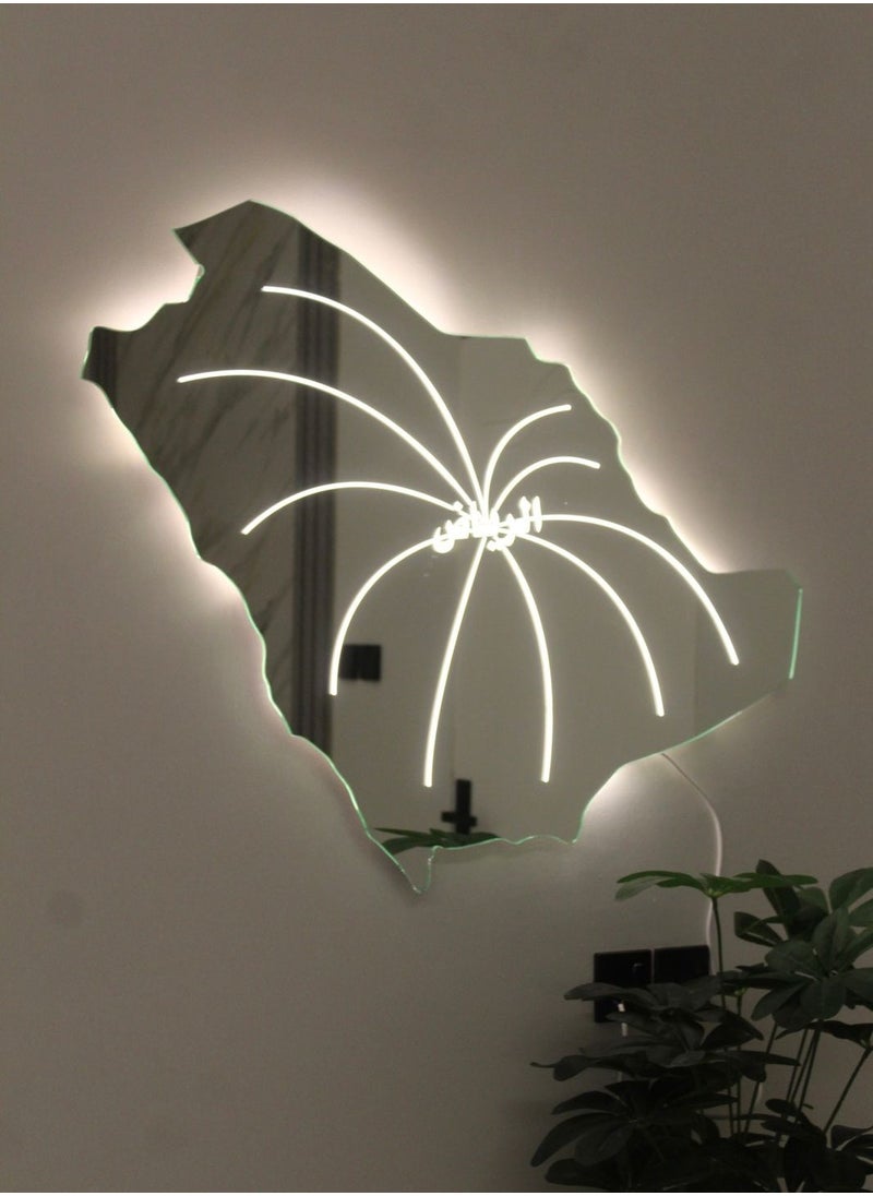 Glass Corner - Mirror in the shape of a map of the Kingdom of Saudi Arabia - Image 1