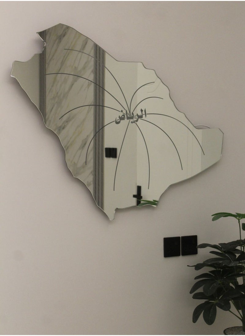 Glass Corner - Mirror in the shape of a map of the Kingdom of Saudi Arabia - Image 1