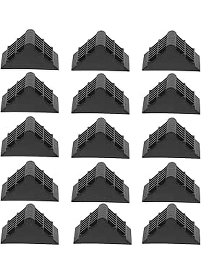 100 Pcs Black Plastic Corner Protectors 50x50x30mm For Furniture And Home Safety - Image 1