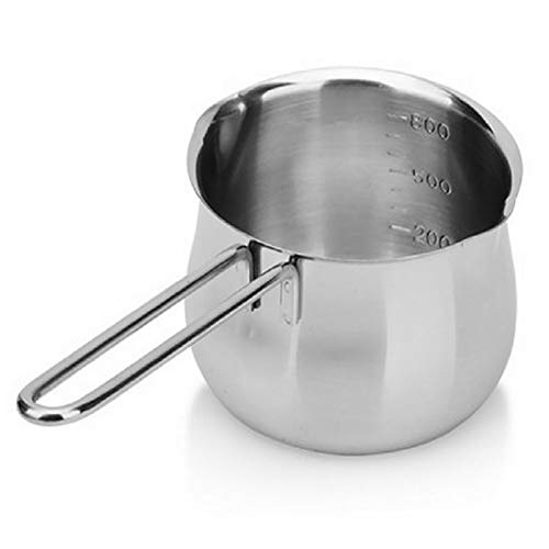 LVOERTUIG Saucepan, Stainless Steel Milk Pan 12cm, Soup Pot for Induction and Oven, Non Stick Milk Pot, Dishwasher Safe Cookware(Sliver) - Image 1