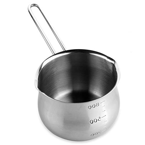 LVOERTUIG Saucepan, Stainless Steel Milk Pan 12cm, Soup Pot for Induction and Oven, Non Stick Milk Pot, Dishwasher Safe Cookware(Sliver) - Image 3
