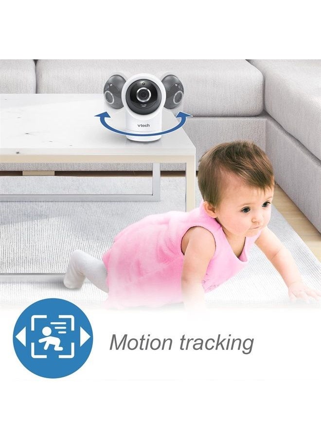 RM7764HD 1080p WiFi Remote Access Baby Monitor, 360° Pan&Tilt, 7” 720p HD Display, HD Night Vision, Soothing Sounds, 2-Way Talk, Temperature Sensor, Motion Detection, iOS & Android