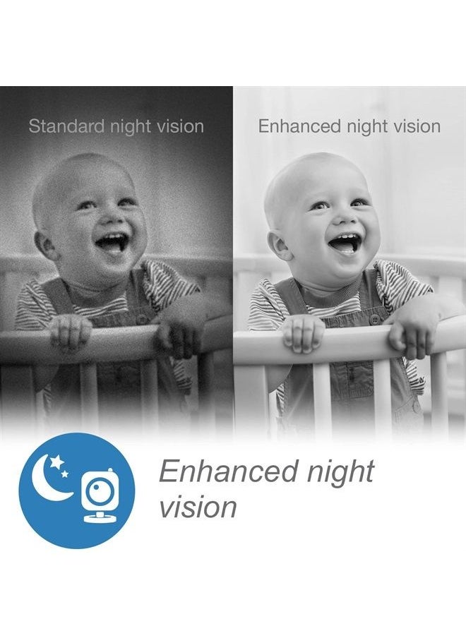 RM7764HD 1080p WiFi Remote Access Baby Monitor, 360° Pan&Tilt, 7” 720p HD Display, HD Night Vision, Soothing Sounds, 2-Way Talk, Temperature Sensor, Motion Detection, iOS & Android