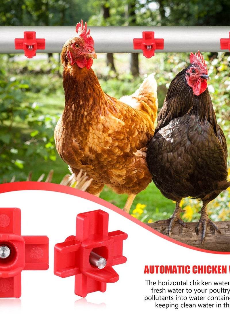 Zikra 30 Pieces Chicken Nipples Waterer - Automatic Poultry Water Nipple - Horizontal Side Mount - Suitable for Chicken, Ducks, Quail, and Other Poultry. - Image 3