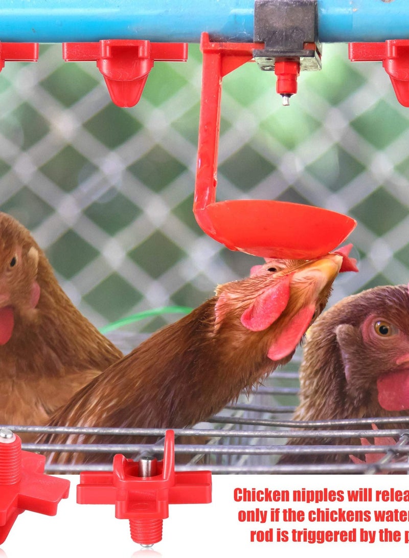 Zikra 30 Pieces Chicken Nipples Waterer - Automatic Poultry Water Nipple - Horizontal Side Mount - Suitable for Chicken, Ducks, Quail, and Other Poultry. - Image 4