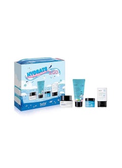 belif belif Hydrate & Go Kit, Moisturizing Bomb Face Cream, Jelly Cleanser, Eye Bomb Cream, Hydrating SPF 50 Sunscreen, Travel TSA Friendly Kit, Glowy & Bouncy Finish, Korean Skin Care 