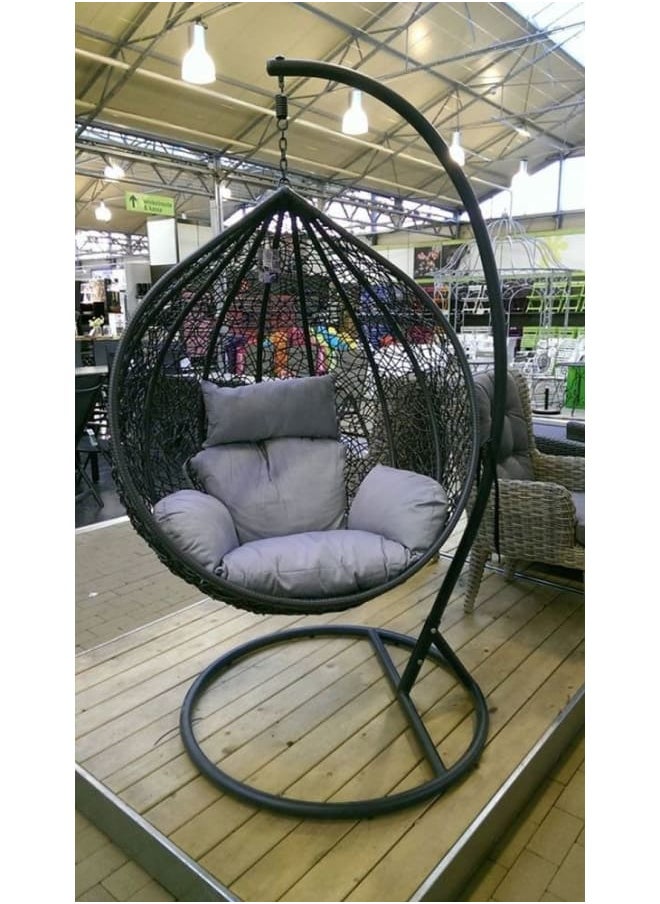 Sampa Rattan Sampa Rattan Single-Seat Swing – A Cozy Nook for Peaceful Retreats.  - Image 1