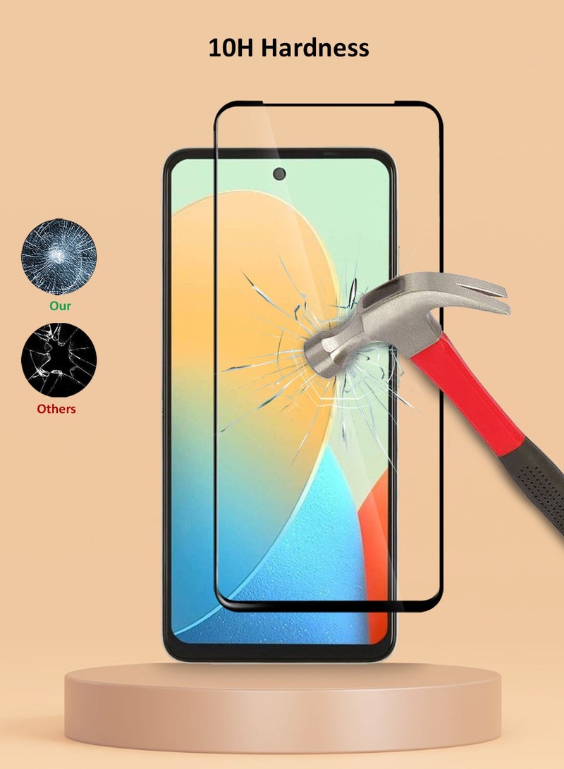 Techie واقي شاشة كامل من الزجاج المقوى عالي الجودة بدرجة صلابة 10H لهاتف Tecno Spark Go 2024 - مضاد للخدش ومضاد لبصمات الأصابع ومضاد للفقاعات - Image 3