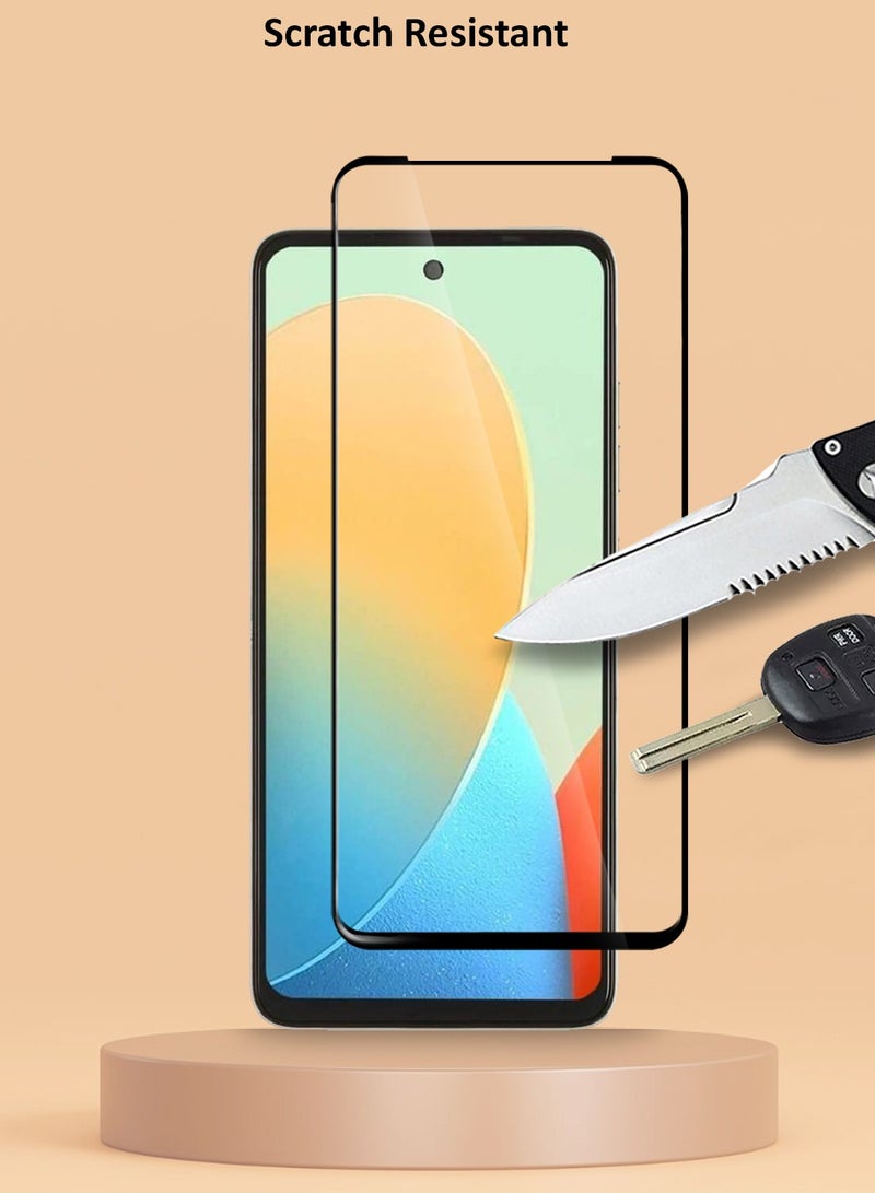 Techie واقي شاشة كامل من الزجاج المقوى عالي الجودة بدرجة صلابة 10H لهاتف Tecno Spark Go 2024 - مضاد للخدش ومضاد لبصمات الأصابع ومضاد للفقاعات - Image 5