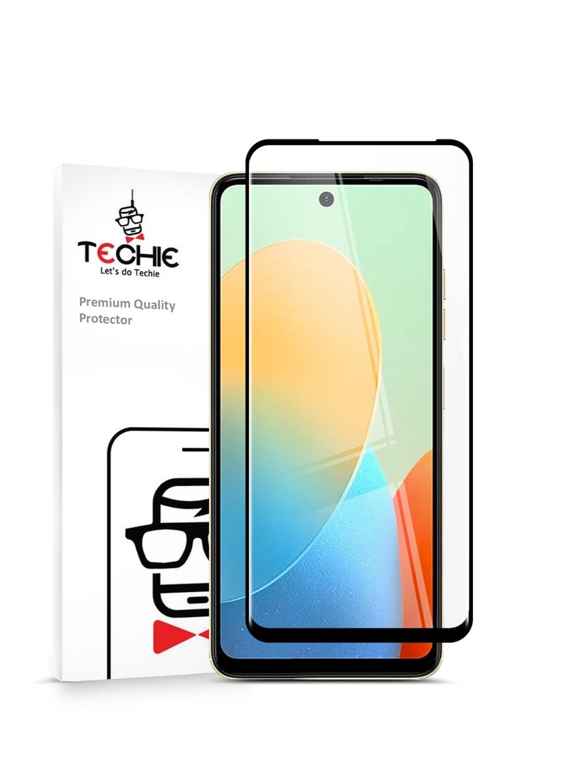 Techie - Full Cover 10H Hardness HD Tempered Glass Screen Protector for Tecno Spark Go 2024 - Anti-Scratch, Anti-Fingerprint, and Bubbles Free Technology - Image 1