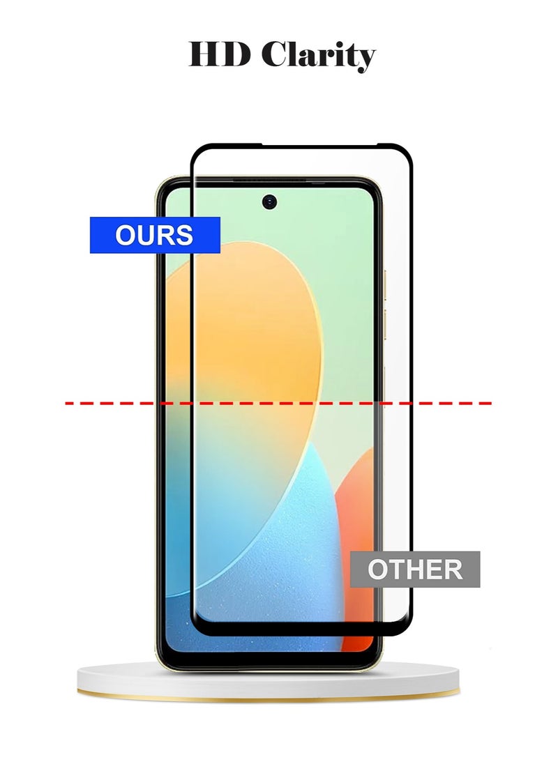 Techie - Full Cover 10H Hardness HD Tempered Glass Screen Protector for Tecno Spark Go 2024 - Anti-Scratch, Anti-Fingerprint, and Bubbles Free Technology - Image 1
