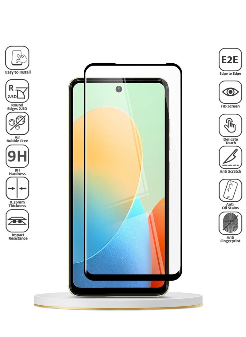 Techie - Full Cover 10H Hardness HD Tempered Glass Screen Protector for Tecno Spark Go 2024 - Anti-Scratch, Anti-Fingerprint, and Bubbles Free Technology - Image 1