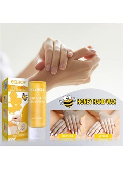 EELHOE 24K Gold Hands Care Paraffin Milk And Honey Moisturizing Peel Off Hand Wax Mask Hydrating Exfoliating Nourish Whitening Skin 30ML  - Image 2