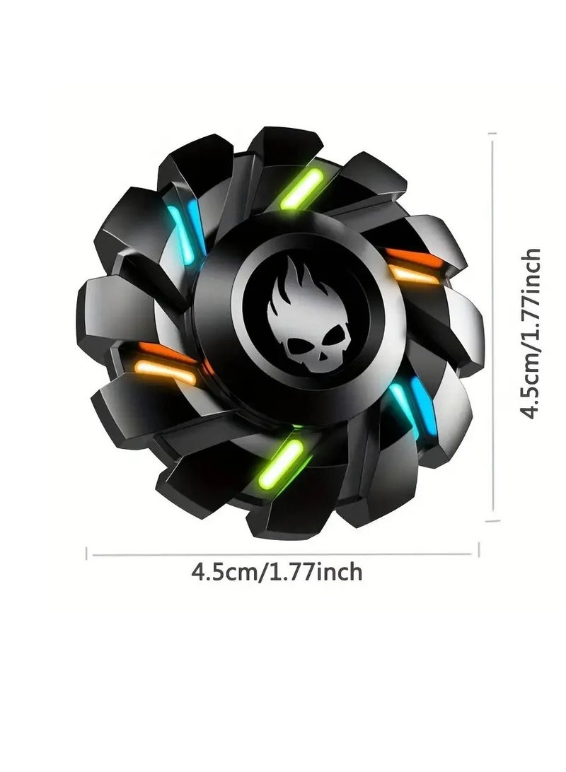 AROAQ Fidget Spinner, Luminous Fingertips Gyro Advanced Fidget Spinner, Multifunction Decompression Finger Artifact Toy, Stress Relief Rainbow Light Fingers Toy For Children Adult, (Black Flagship Suit) - Image 4