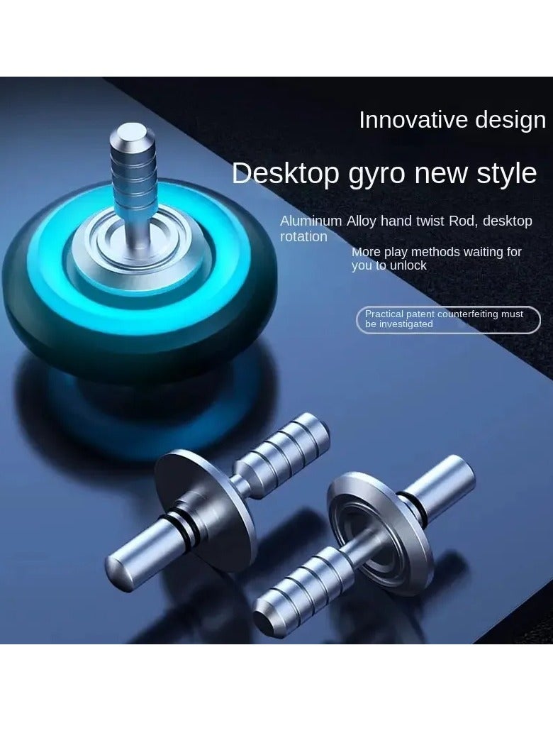 AROAQ Fidget Spinner, Luminous Fingertips Gyro Advanced Fidget Spinner, Multifunction Decompression Finger Artifact Toy, Stress Relief Rainbow Light Fingers Toy For Children Adult, (Black Flagship Suit) - Image 3