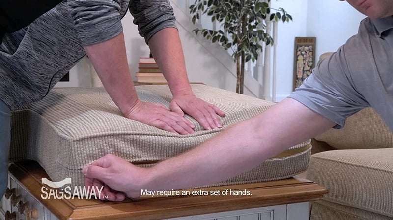 SAGS AWAY SagsAway Large 2 Piece 1.5in Thick Cushion Insert Kit for Immediate Lasting Support of 1 Saggy Seat. Two13x17in Pieces of Military Grade Foam Adds Thickness, Delays Replacing Sofa - Image 3
