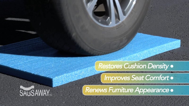 SAGS AWAY SagsAway Large 2 Piece 1.5in Thick Cushion Insert Kit for Immediate Lasting Support of 1 Saggy Seat. Two13x17in Pieces of Military Grade Foam Adds Thickness, Delays Replacing Sofa - Image 5