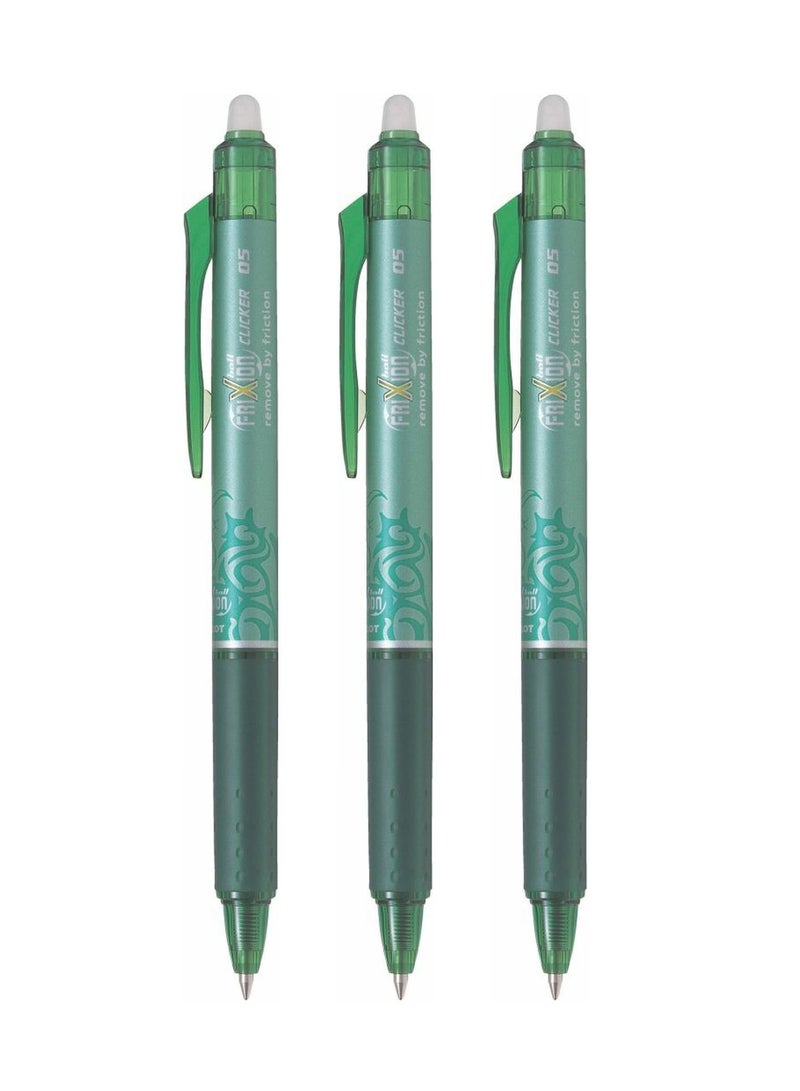 PILOT قلم حبر قابل للمسح 3 قطع فريكسون كليكر 0.5 مم حبر أخضر - Image 1