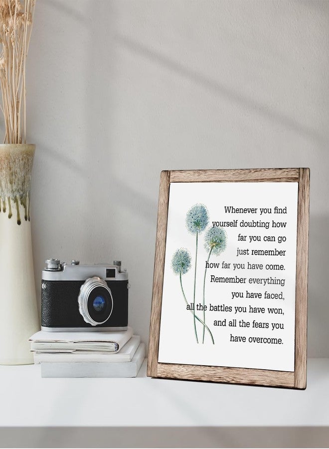 XJCUG Inspirational Quote Wood Plaque Sign, Inspirational Wall Décor, Be Brave Sign, Whenever You Find Yourself... Boho Office Décor, Motivational Desk Décor, Quotes Wall Décor, Inspirational Gift 9.9inch - Image 5