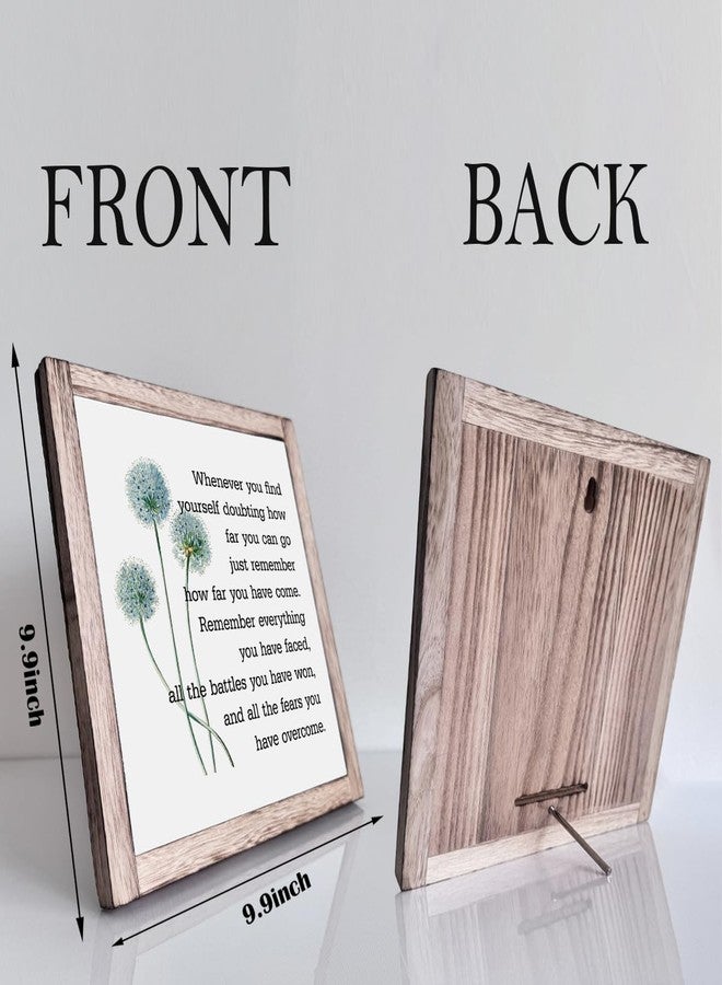XJCUG Inspirational Quote Wood Plaque Sign, Inspirational Wall Décor, Be Brave Sign, Whenever You Find Yourself... Boho Office Décor, Motivational Desk Décor, Quotes Wall Décor, Inspirational Gift 9.9inch - Image 3