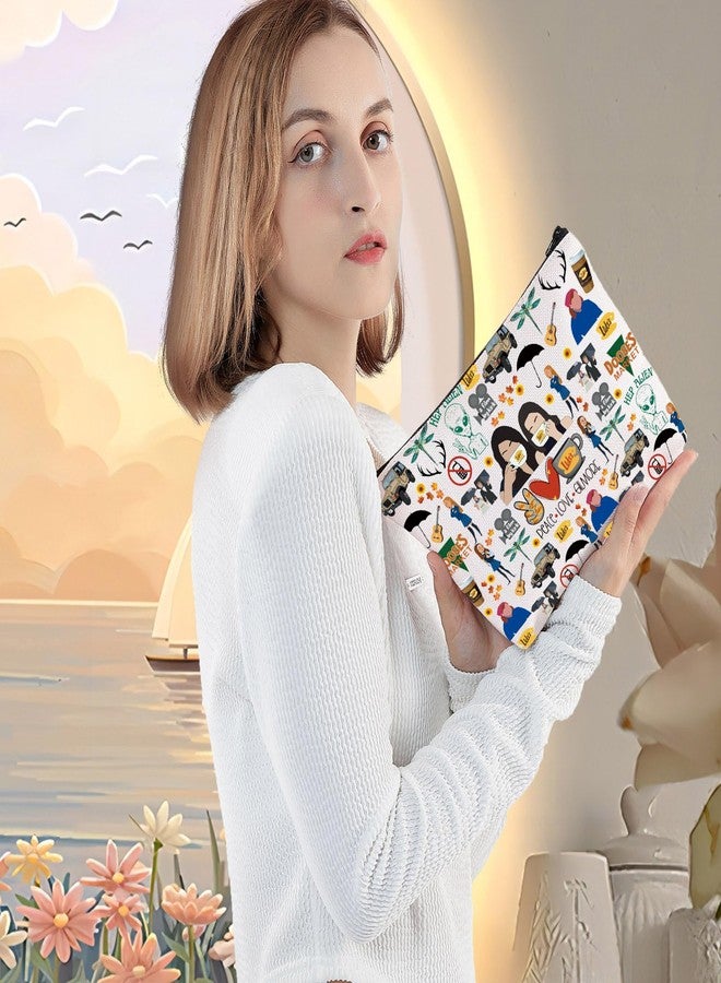 ليفلو حقيبة مستحضرات تجميل LEVLO مستوحاة من شخصية لوك، هدية لمحبي لوك، حقيبة مكياج بسحاب بتصميم السلام والحب، هدية مثالية للأصدقاء والعائلة وأفضل الأصدقاء (Peace Luke's M) - Image 5