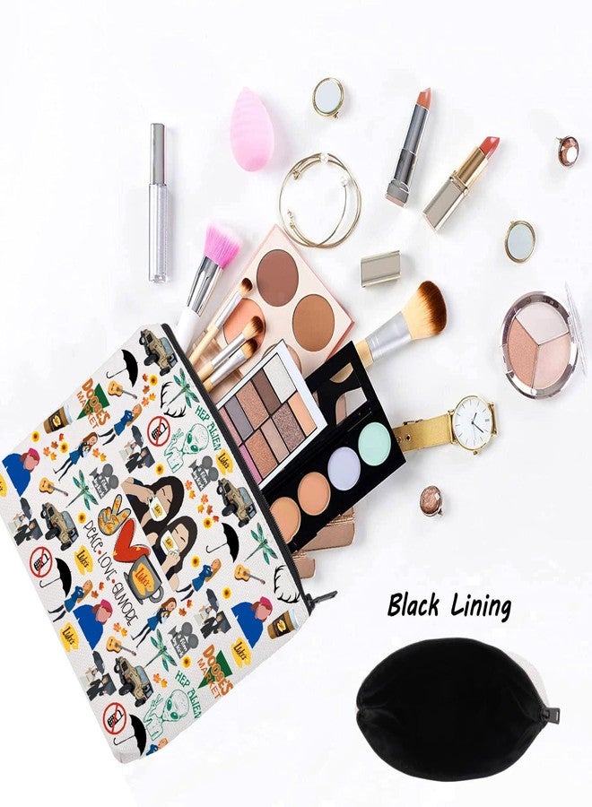 ليفلو حقيبة مستحضرات تجميل LEVLO مستوحاة من شخصية لوك، هدية لمحبي لوك، حقيبة مكياج بسحاب بتصميم السلام والحب، هدية مثالية للأصدقاء والعائلة وأفضل الأصدقاء (Peace Luke's M) - Image 3