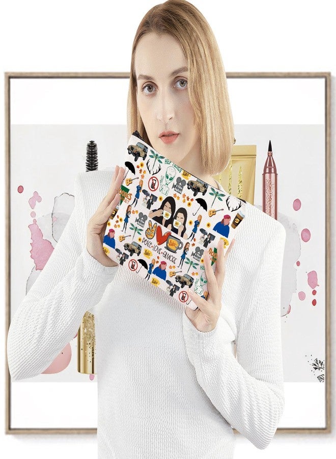 ليفلو حقيبة مستحضرات تجميل LEVLO مستوحاة من شخصية لوك، هدية لمحبي لوك، حقيبة مكياج بسحاب بتصميم السلام والحب، هدية مثالية للأصدقاء والعائلة وأفضل الأصدقاء (Peace Luke's M) - Image 4