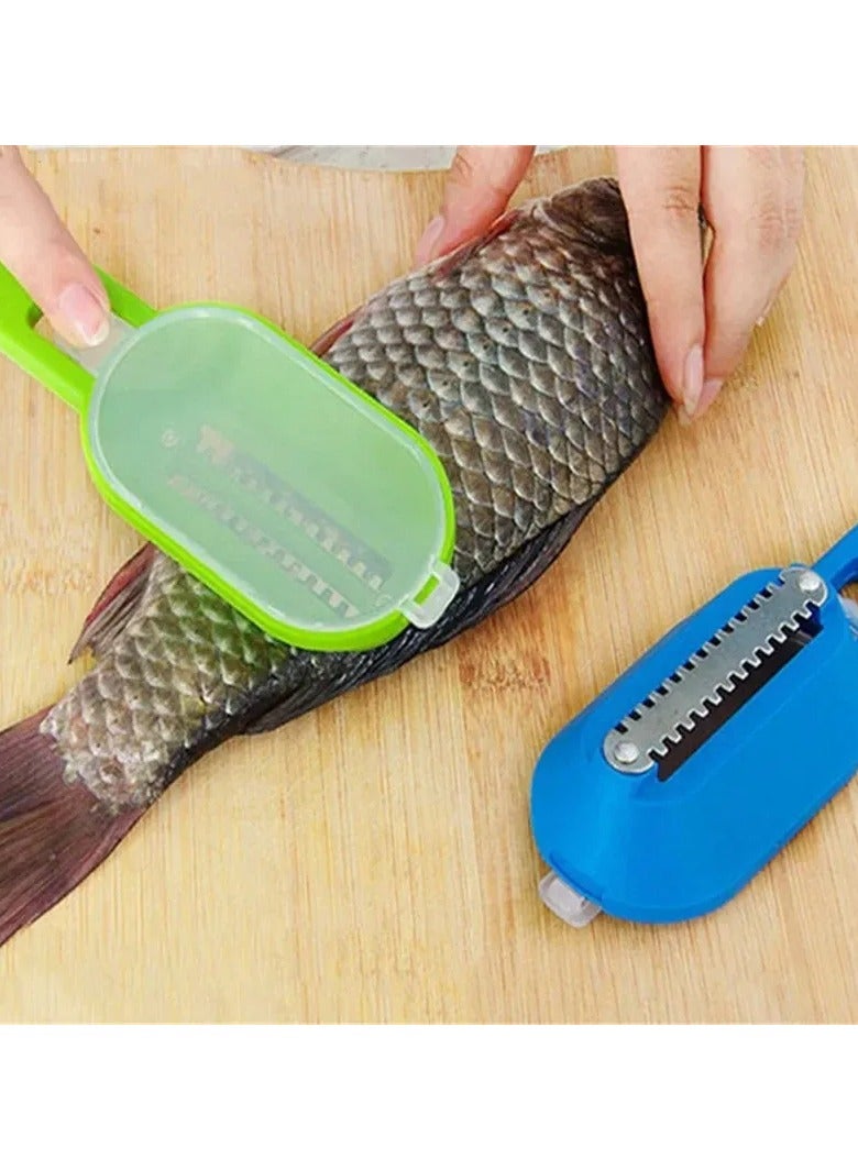 Fish Skin Brush Fast Remove Fish Scale Scraper Planer Tool Fish Scaler Fishing Knife Cleaning Tools - Image 2