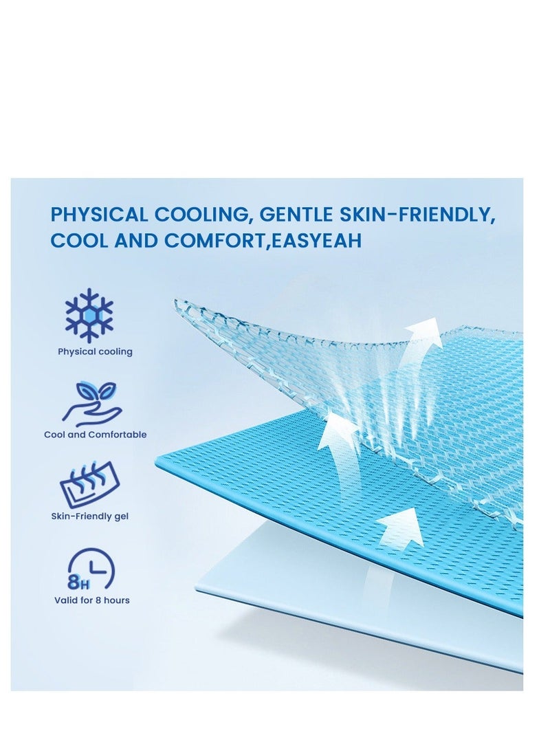 Sumifun Cool Pads, DMG Baby Cooling Pads, Heatstroke Cooling Pads, Instant Cold Compress, for Fever Discomfort, Pain Relief, Cooling Relief Fever Reducer, Soothe Headache Pain, 10PCS - Image 3