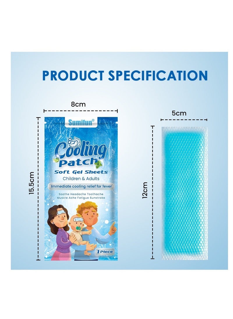 Sumifun Cool Pads, DMG Baby Cooling Pads, Heatstroke Cooling Pads, Instant Cold Compress, for Fever Discomfort, Pain Relief, Cooling Relief Fever Reducer, Soothe Headache Pain, 10PCS - Image 5