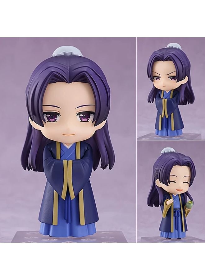 Anime Figure A196 Purple Haired Character Golden Accents Traditional Attire Collectible Statue - Image 2