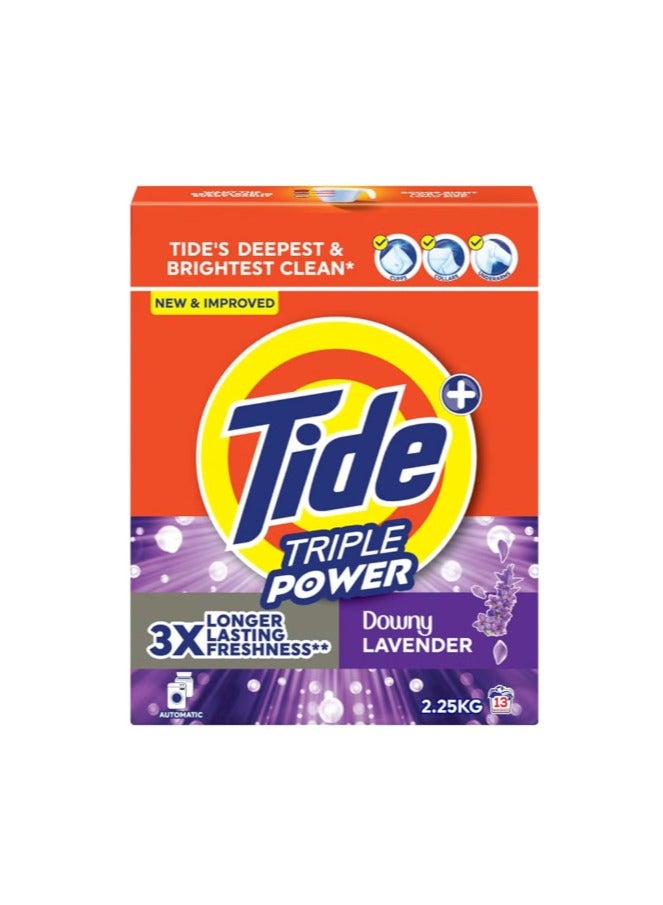 Tide Fast Action Laundry Detergent Powder with Lavender 2.25kg - Image 1