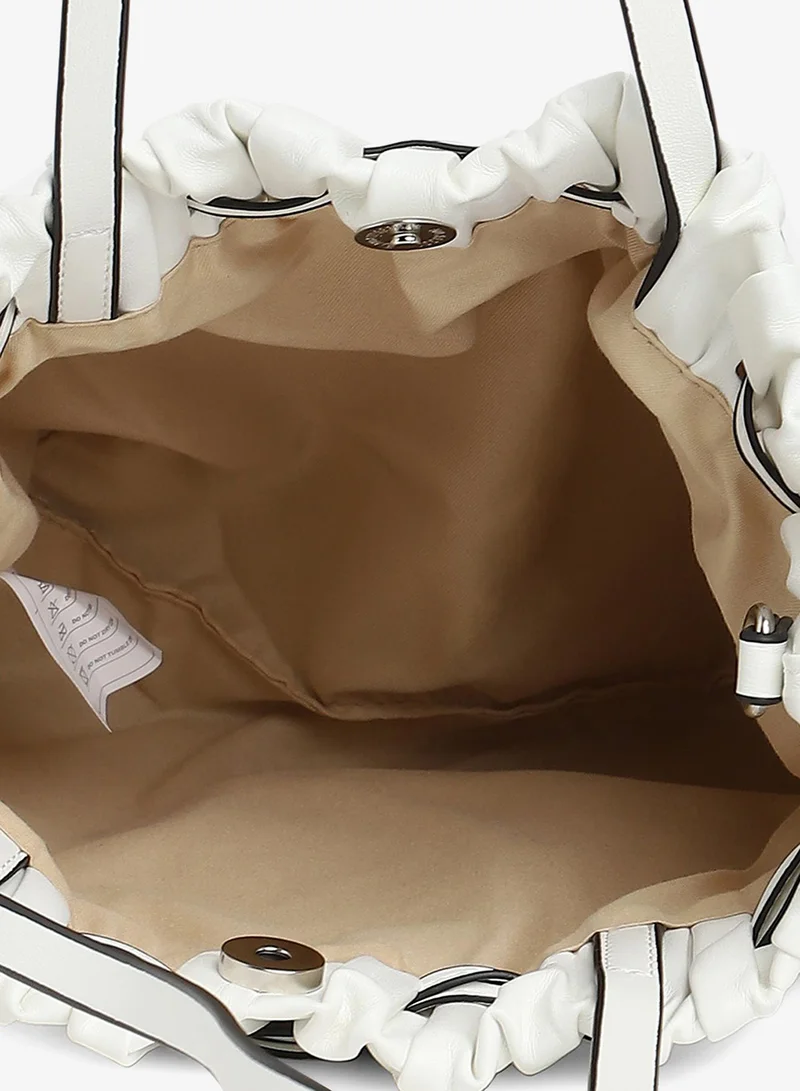 Haute Sauce  Tug-And-Go White Bucket Bag for Women | Best Price UAE