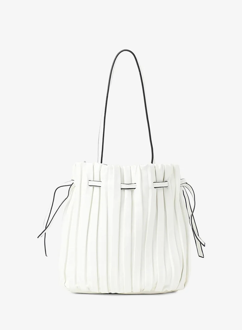 Haute Sauce  Tug-And-Go White Bucket Bag for Women | Best Price UAE