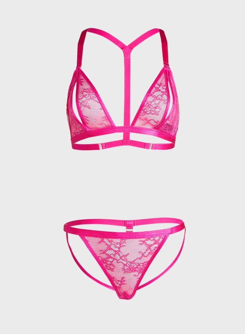 Ann Summers High Leg Thong Set