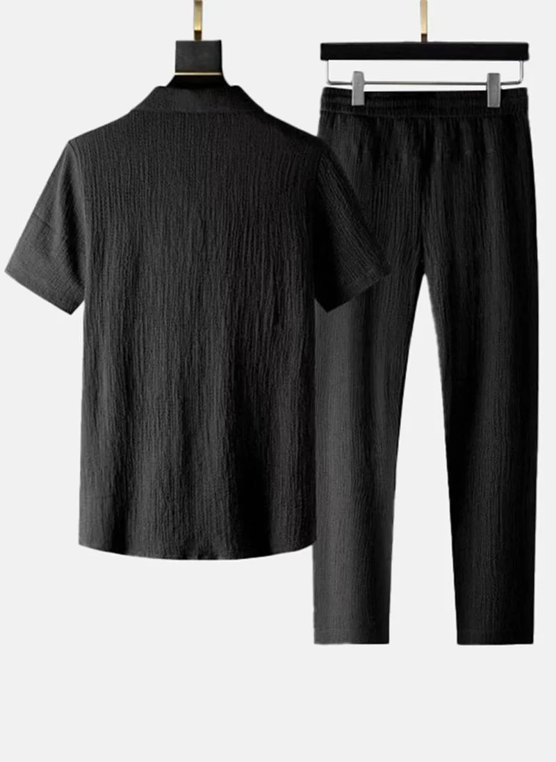 YUNIQEE Black Pyjamas With T-shirt