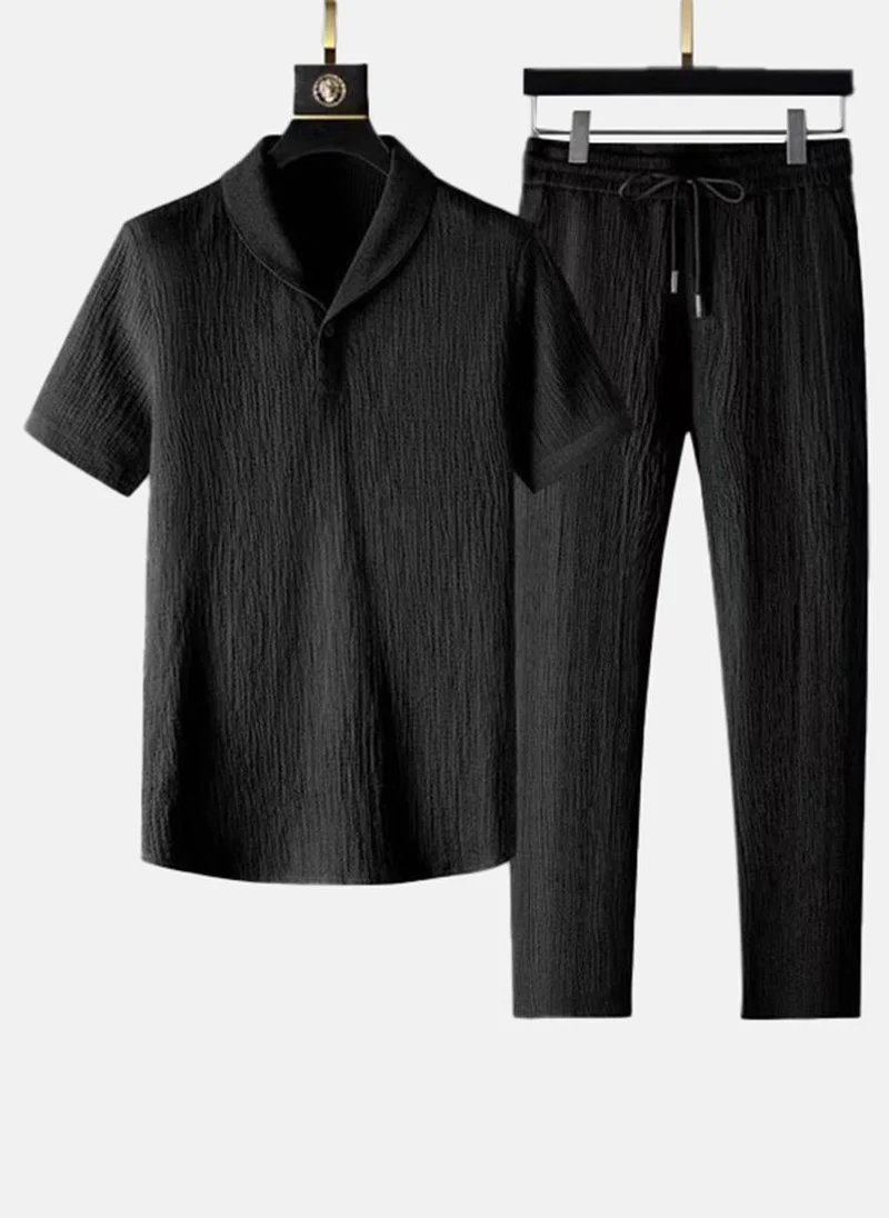 YUNIQEE Black Pyjamas With T-shirt