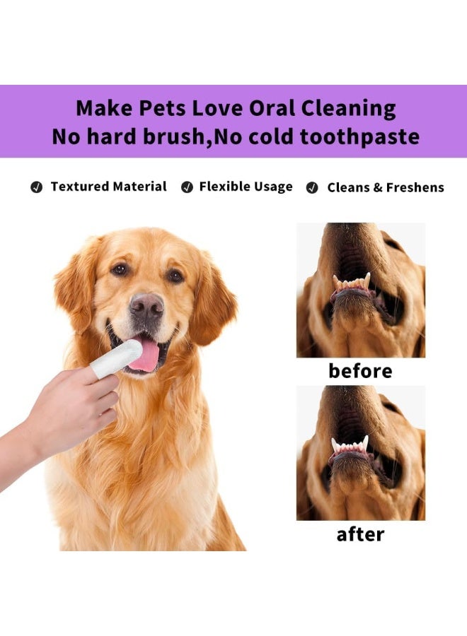 Mumoo Bear Teeth Cleaning Wipes for Dogs & Cats, Remove Bad Breath by Removing Plaque and Tartar Buildup No-Rinse Dog Finger Toothbrush, Disposable Gentle Cleaning & Gum Care Pet Wipes, 50 Counts - Image 4