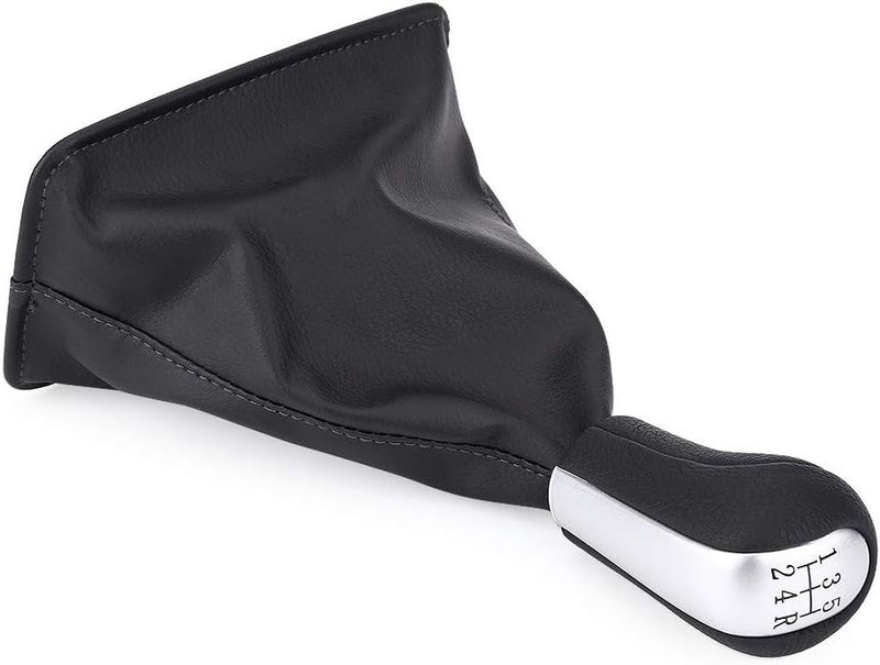 5 Speed Gear Shift Knob and Gaiter Boot Kit, Black PU Leather for ex 1998-2009 - Easy Installation, Durable Material, Comfortable Grip for Replacement - Image 4