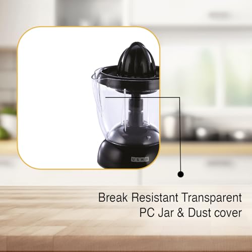 Usha Citrus Press 30 Watt (1.0 L) Juicer 2 two pulp filters & 2 year warranty (Black) - Image 5