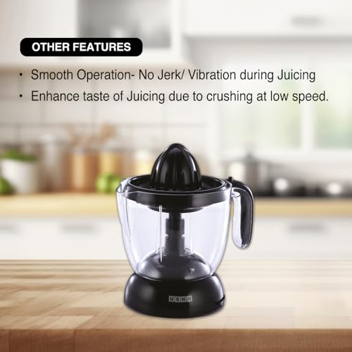 Usha Citrus Press 30 Watt (1.0 L) Juicer 2 two pulp filters & 2 year warranty (Black) - Image 3